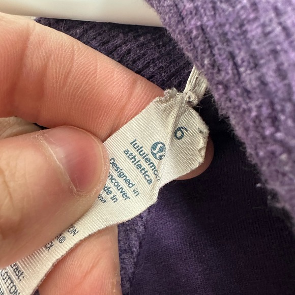Lululemon Gratitude Wrap Purple Womens Size 6 Jacket Coat French Terry Zinfandel - Picture 10 of 16